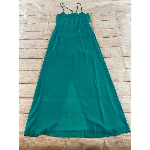 Zara Trafaluc Green Partially Lined Maxi Dress - Small - Picture 11 of 11